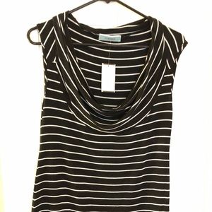 Striped cowl neck sleeveless (NWT)